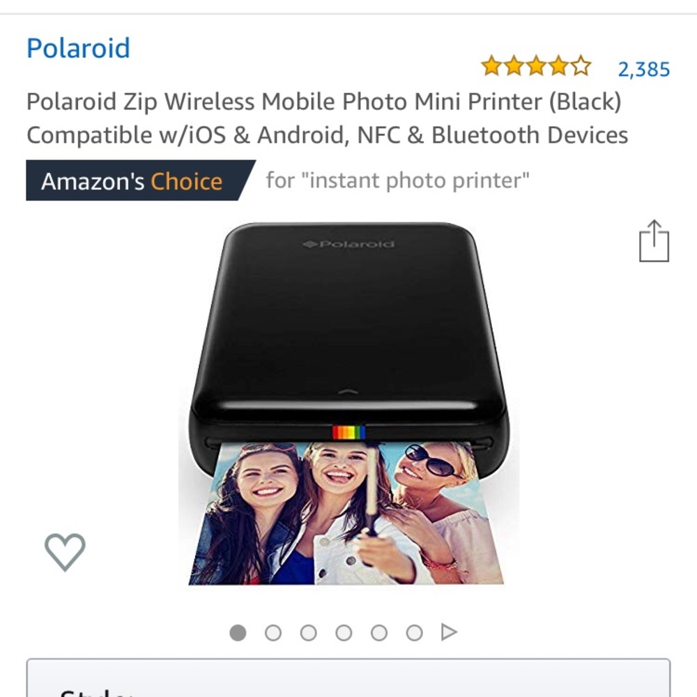 Polaroid Zip Zink Mobile Printer - Picture 1 of 1
